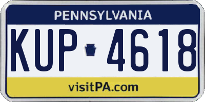 PA license plate KUP4618