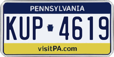 PA license plate KUP4619