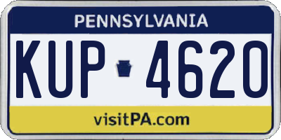 PA license plate KUP4620