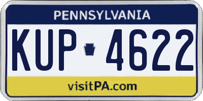 PA license plate KUP4622