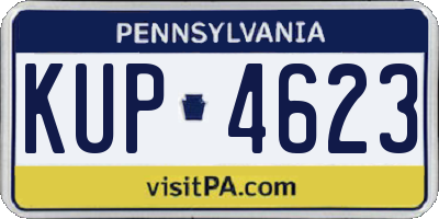 PA license plate KUP4623