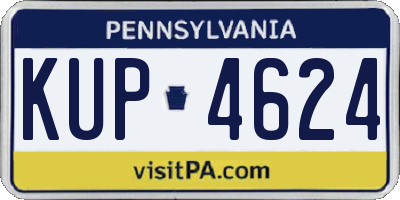 PA license plate KUP4624