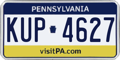 PA license plate KUP4627