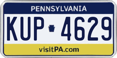 PA license plate KUP4629