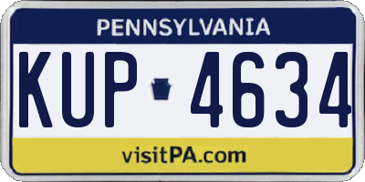 PA license plate KUP4634
