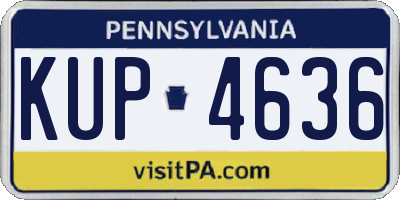 PA license plate KUP4636