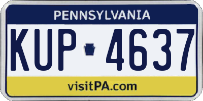 PA license plate KUP4637