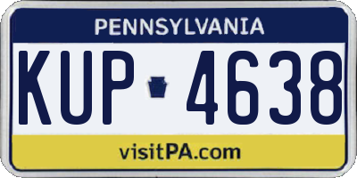 PA license plate KUP4638
