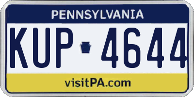 PA license plate KUP4644