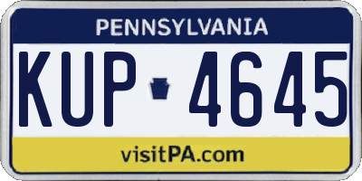 PA license plate KUP4645