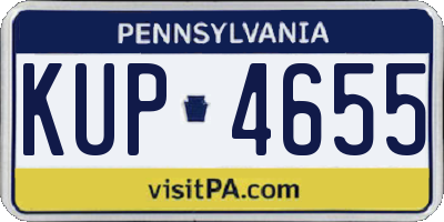 PA license plate KUP4655