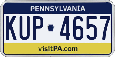 PA license plate KUP4657