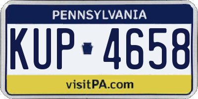 PA license plate KUP4658