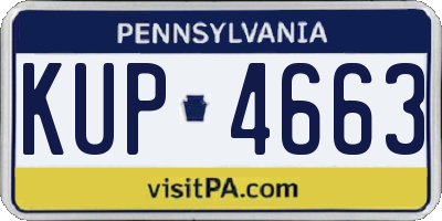 PA license plate KUP4663