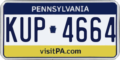 PA license plate KUP4664