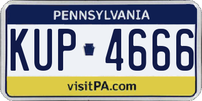 PA license plate KUP4666