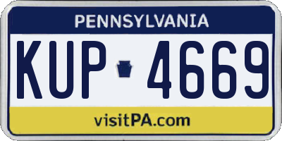 PA license plate KUP4669