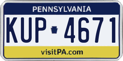 PA license plate KUP4671