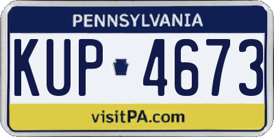 PA license plate KUP4673