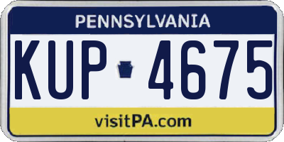 PA license plate KUP4675