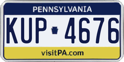 PA license plate KUP4676
