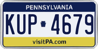 PA license plate KUP4679