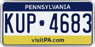 PA license plate KUP4683