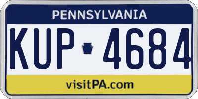 PA license plate KUP4684