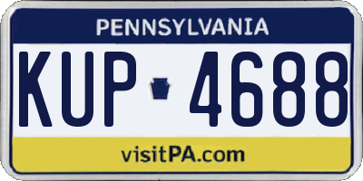 PA license plate KUP4688