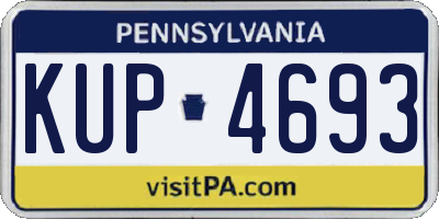 PA license plate KUP4693