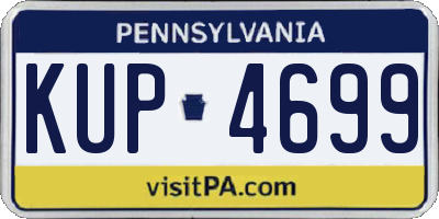 PA license plate KUP4699