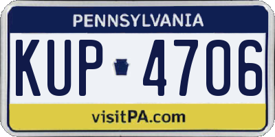 PA license plate KUP4706