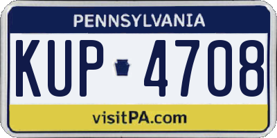 PA license plate KUP4708