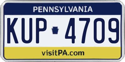 PA license plate KUP4709