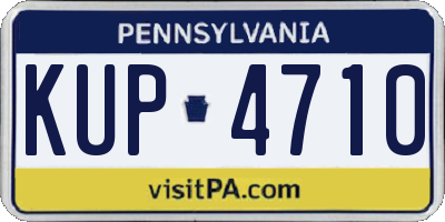 PA license plate KUP4710