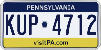 PA license plate KUP4712