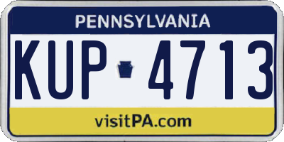 PA license plate KUP4713