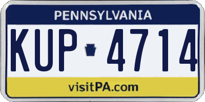 PA license plate KUP4714