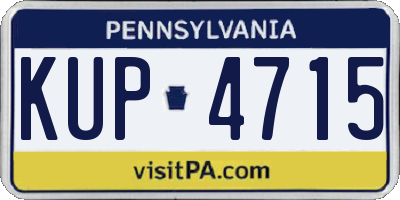 PA license plate KUP4715