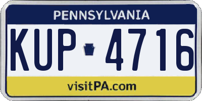 PA license plate KUP4716