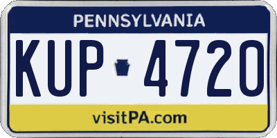 PA license plate KUP4720