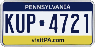 PA license plate KUP4721