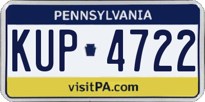 PA license plate KUP4722