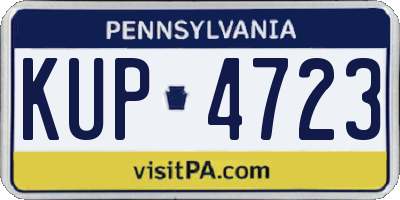 PA license plate KUP4723