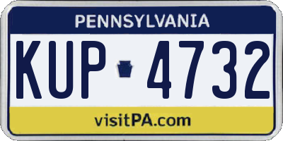 PA license plate KUP4732
