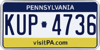 PA license plate KUP4736