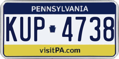 PA license plate KUP4738