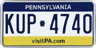 PA license plate KUP4740