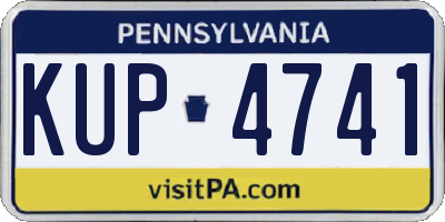 PA license plate KUP4741