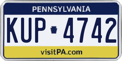 PA license plate KUP4742